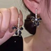 Long silver needle, design universal earrings, silver 925 sample, internet celebrity, trend of season