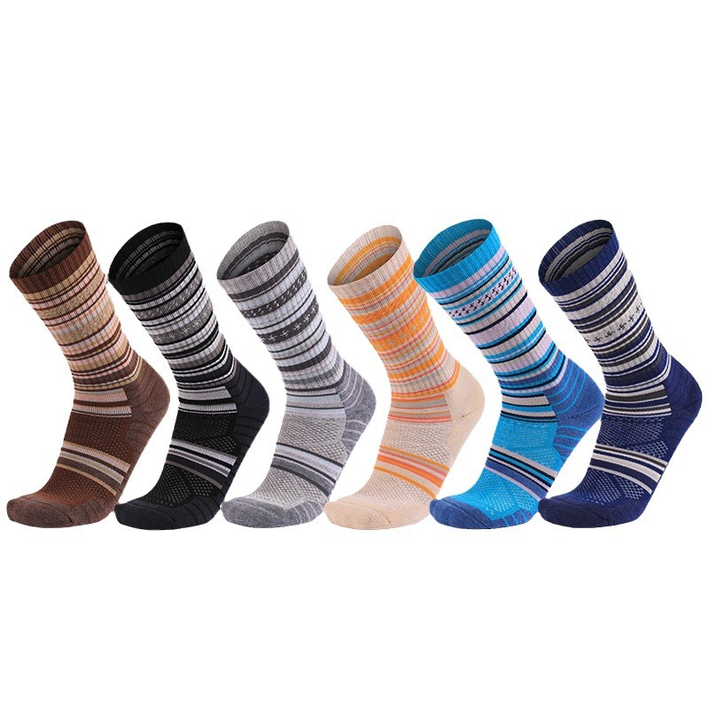 Calcetines de lana Merino, calcetines de senderismo para hombres, calcetines de montaña al aire libre, respirantes, absorbentes de sudor