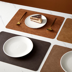 Cross-border Nordic style leather placemats non-slip insulated table mats household table mats waterproof and oil-proof hotel western food mats