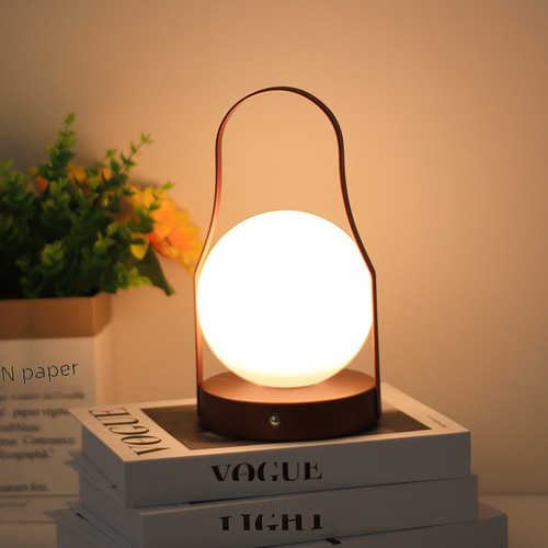 LED portable minimalist desk lamp night light creative moon charging wall hanging lamp multifunction spherical portable ambient light