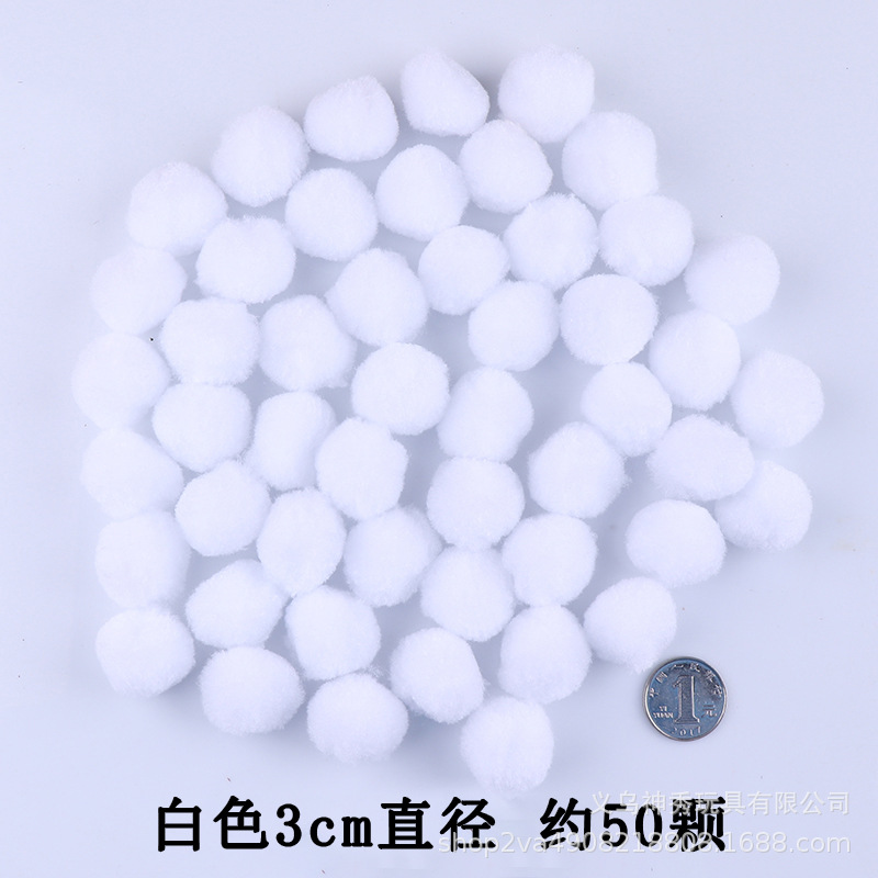 1 grande, mediano y pequeño color de alta Bola de piel elástica bricolaje bola de peluche Bola de piel Bola de brillo jardín de infantes material hecho a mano Bola de piel