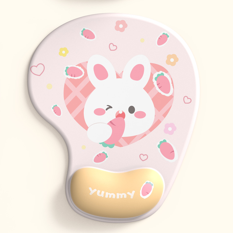 Alfombrilla de ratón almohadilla de muñeca de silicona tamaño pequeño lindo niños y niñas computadora de dibujos animados de Oficina Juego de mesa pad soporte de muñeca