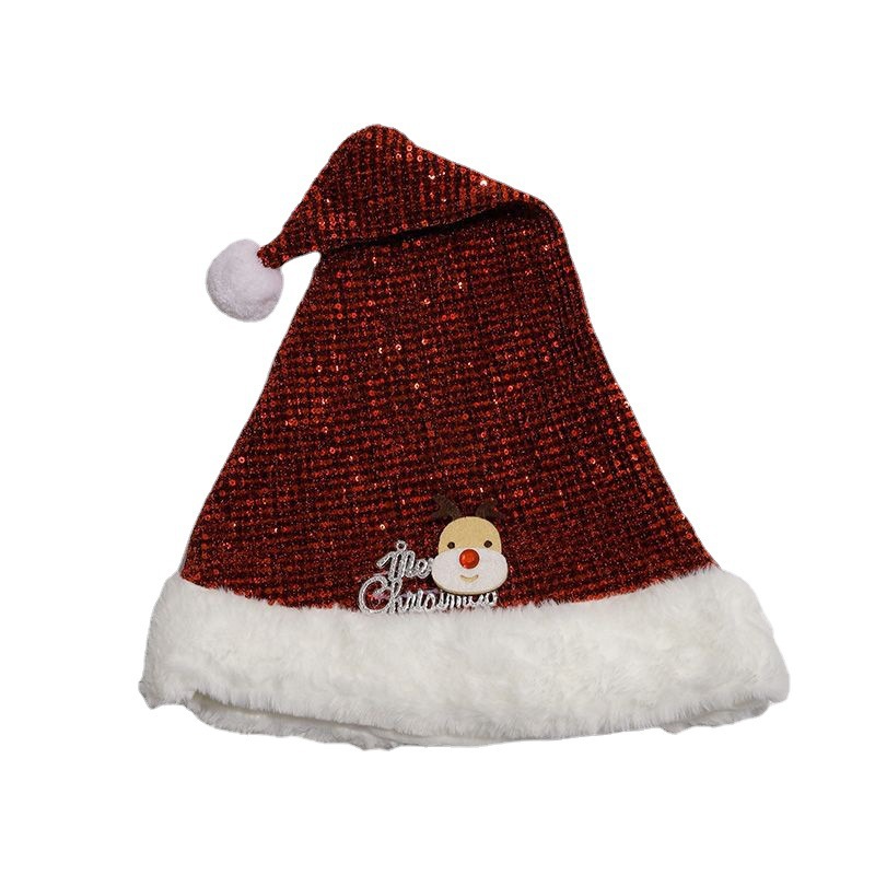 Europa y América lindo sombrero de Navidad niños adultos Santa Claus sombrero Regalo De vacaciones felpa muñeco de nieve sombrero al por mayor de vestir