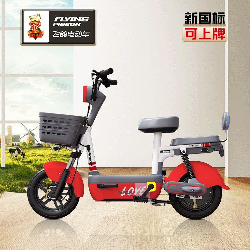 Flying Pigeon DingTalk nuevo estándar nacional 48V bicicleta eléctrica pequeño scooter batería coche hombres y mujeres batería de coche eléctrico