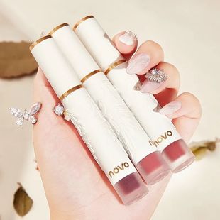 NOVO5465 Lip Glaze Matte Fog Velvet ins Student Party Plain Face White No Fading No Color Cup Lipstick for Women