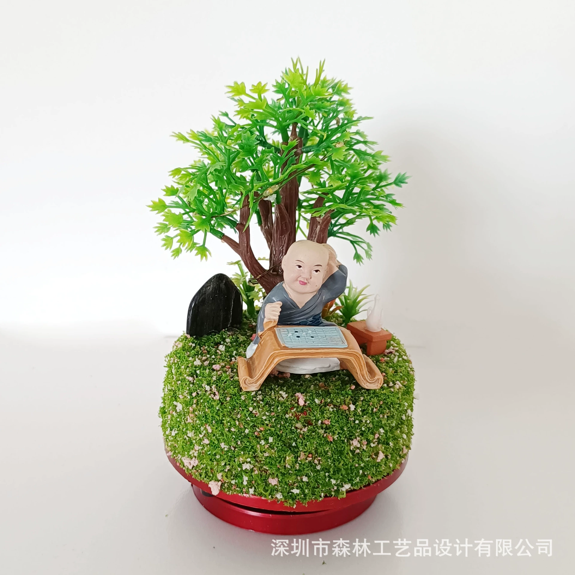 Ручной работы Творческий микропейзаж Рождественский подарок настольное украшение музыкальная шкатулка вращающийся на 360 градусов ночник музыкальная шкатулка