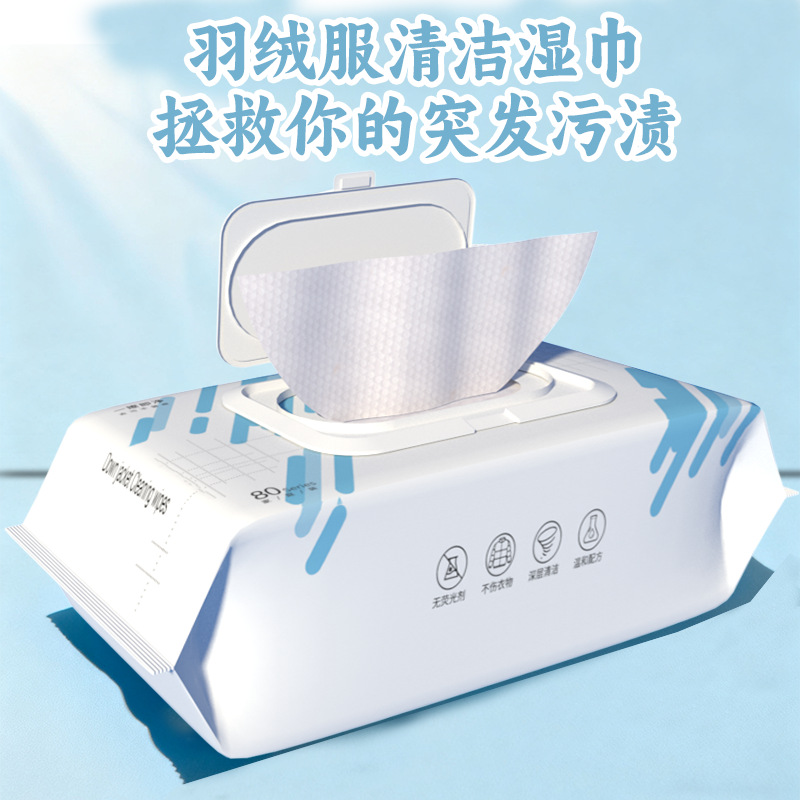 Down Jacket Wet Wipes Cleaning No-Wash Powerful Stain Removal Oil Stain Scrubbing Dry Cleaning Agent Household Wet Wipes Clothing Wipes