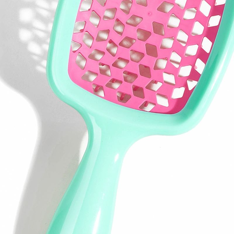 Paddle Massage Hair Brush, Grid Vent Detangler for Women, Colorful OPP/PVC Packed 8.7×5.7 cm
