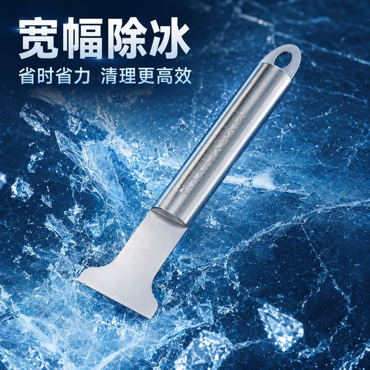 Thickened stainless steel ice scraper, multifunctional cleaning scraper, decontamination scraper, kitchen refrigerator defrosting scraper