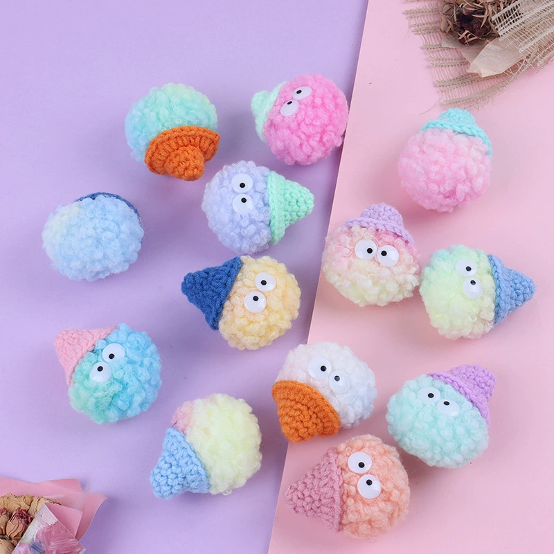 Crocs ручной работы DIY аксессуары пряжки для обуви градиент цвета ведро глаза серые остроконечные эльфийские меховые шарики могут быть настроены