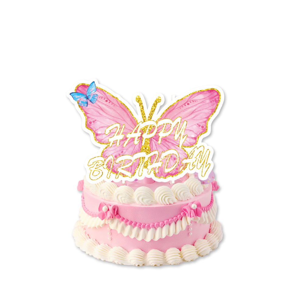 Birthday Cartoon Style Letter Butterfly Paper Daily Party Flag display picture 5