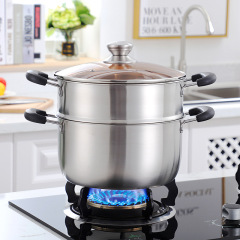 GJU8 wholesale soup pot stainless steel 304 household thickened pot stew pot cooking pot porridge pot induction cooker gas single layer 2
