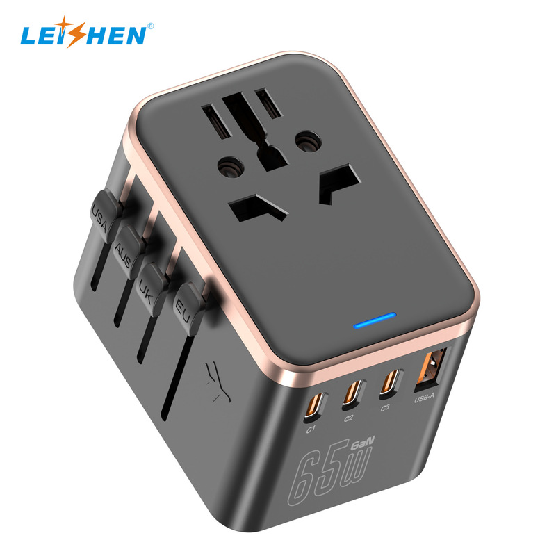Pd65W Cross-Border Carefully Selected Multi-Functional Travel Adapter for International Travel, Multi-Country Adapter
