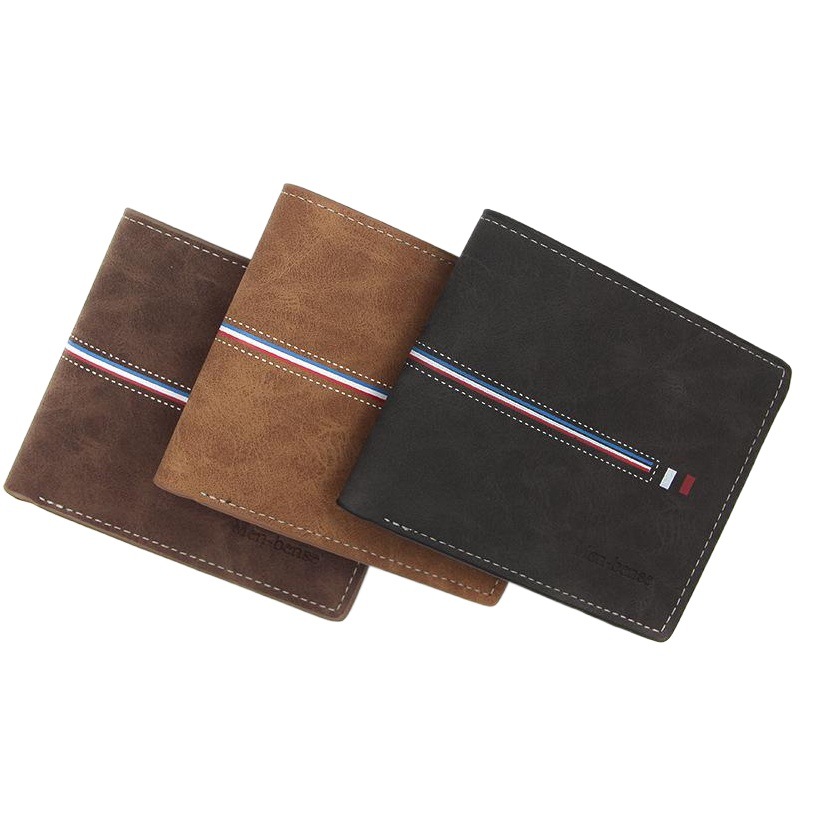 Nueva cartera de los hombres corto multi-tarjeta de la juventud moda casual cartera esmerilada suministro directo de fábrica