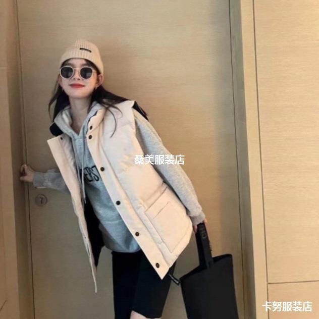 큰 거위 조끼 다운 재킷 조끼 따뜻한 검은 위장 조끼 대외 무역 도매 국경 코트 카키