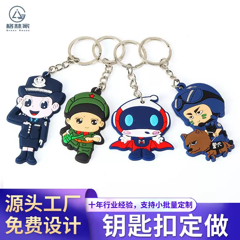 3d立体pvc公仔厂家定制卡通盲盒手办玩偶活动小礼品nfc钥匙扣挂件