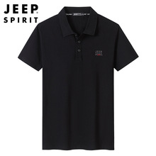 爆款JEEP SPIRIT男装正品牌短袖T恤男士翻领半袖棉polo衫2232新款