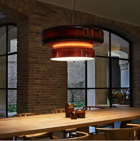 Lámpara colgante artística de vidrio estilo posmoderno