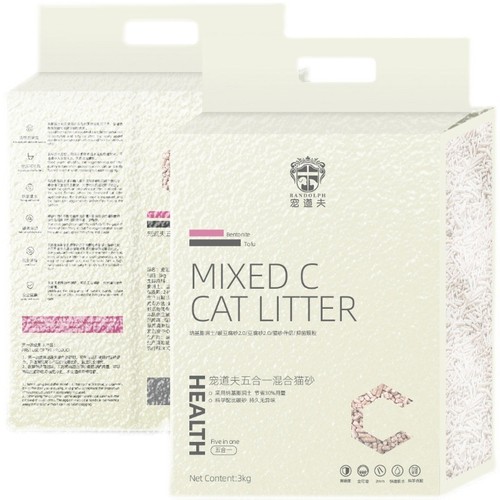 Dog litter pet dog 5-in-1 mixed dog litter deodorizing and deodorizing tofu cat litter activated carbon litter dog toilet cleaning supplies