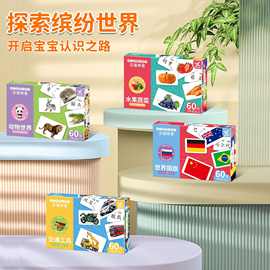 汉语拼音图片动物大卡片益智启蒙汉字识字卡儿童思维训练亲子玩具