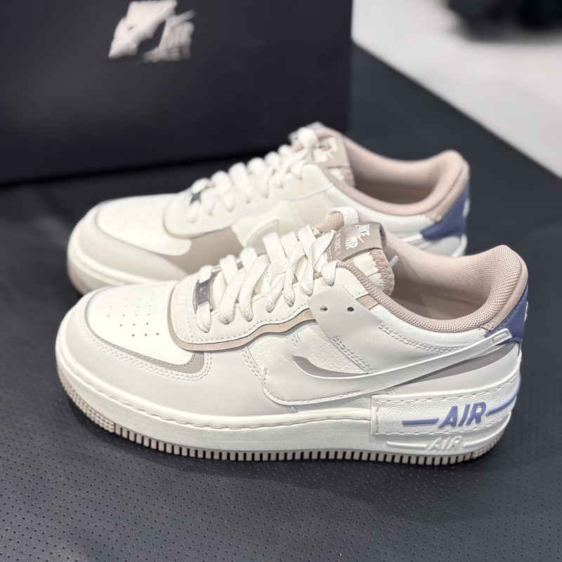 Pure Original Af1 Shadow Air Force One Macaron Deconstructed Thick-Soled Sneakers for Women, Versatile Student Casual Sports Shoes