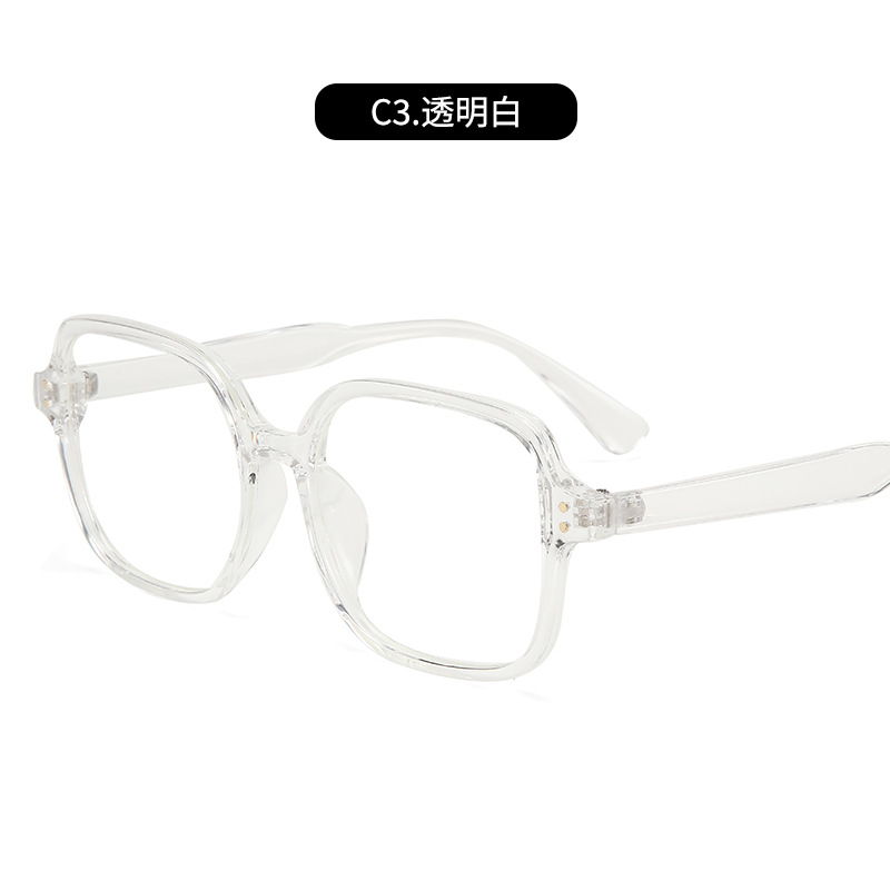 Gafas anti-luz azul que cambian de color para hombre, montura grande, montura óptica retro, gafas sin graduación de moda para mujer, protección ocular transfronteriza, estilo retro artístico.