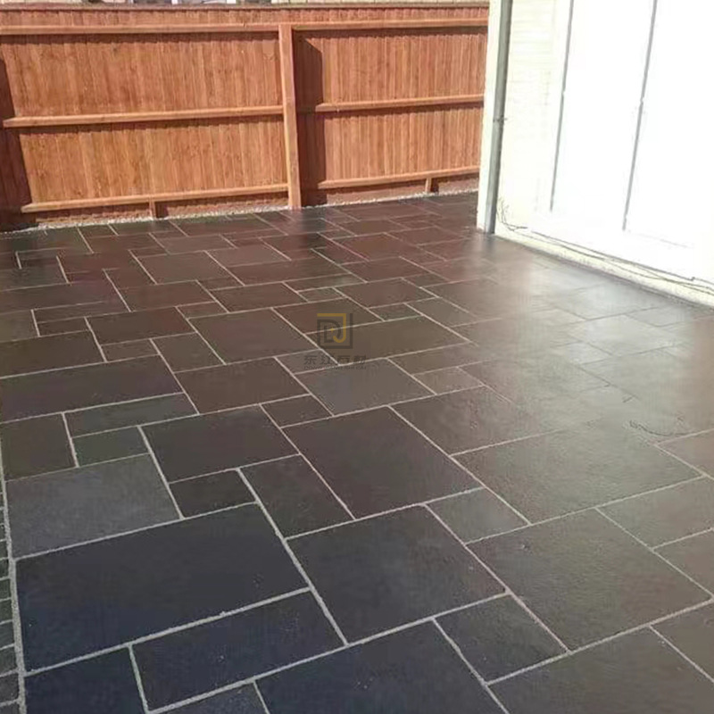 Clásica Piedra Natural negro PIEDRA DE Lyme gris oscuro jardín al aire libre piedra antigua cultura piedra antiguo jardín azulejo