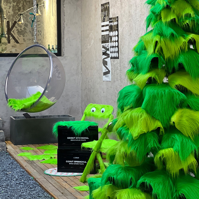 new hairy christmas tree diy material bag living room decoration floor large white christmas tree pink tree package