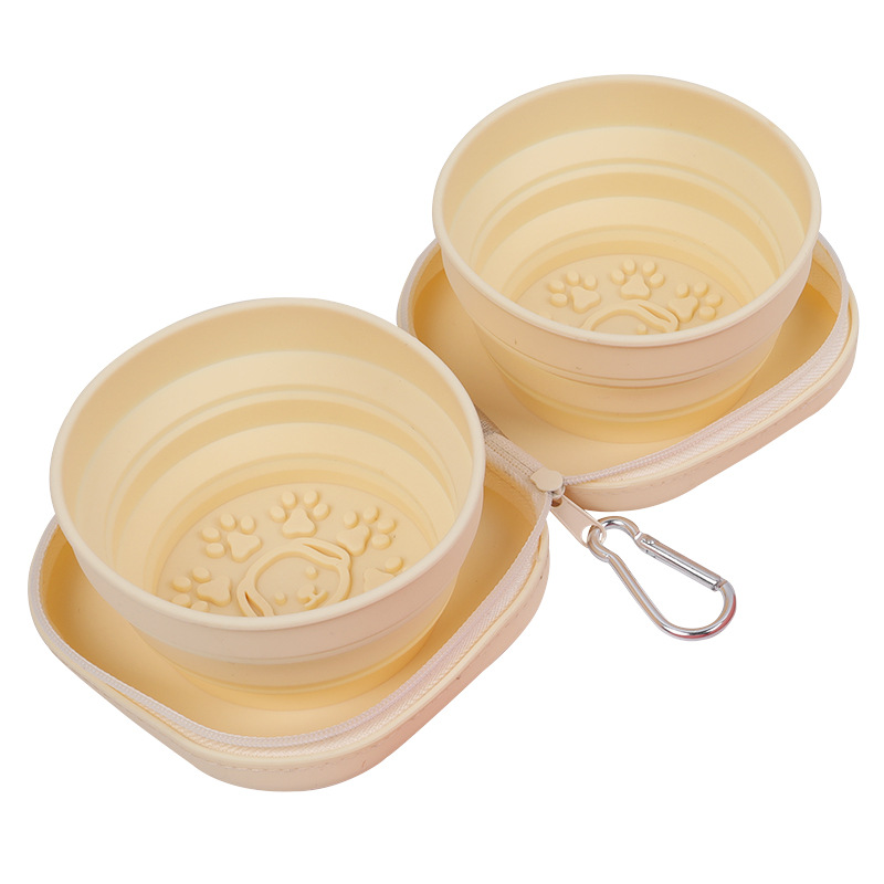 Nuevo tipo transfronterizo doble tazón colgante taza de agua portátil perro gato fuera de beber agua alimentando tazón plegable mascota hervidor de agua