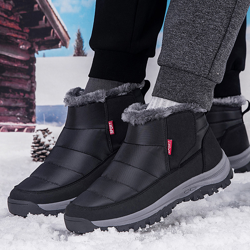 Zapatos de algodón para ancianos en invierno, botas de nieve del noreste, botas de algodón deportivas, botas de algodón al por mayor para personas de mediana edad y ancianos