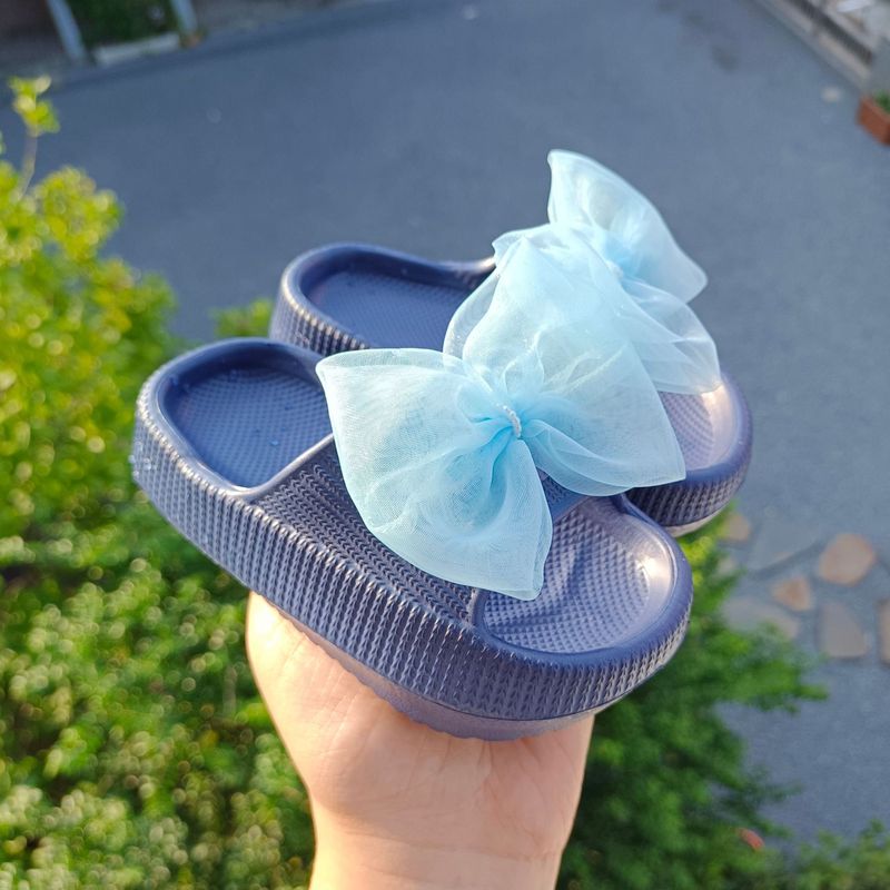 夏季儿童蝴蝶结拖鞋男女童室内防滑软底EVA萌拖可爱中小童亲子鞋|undefined