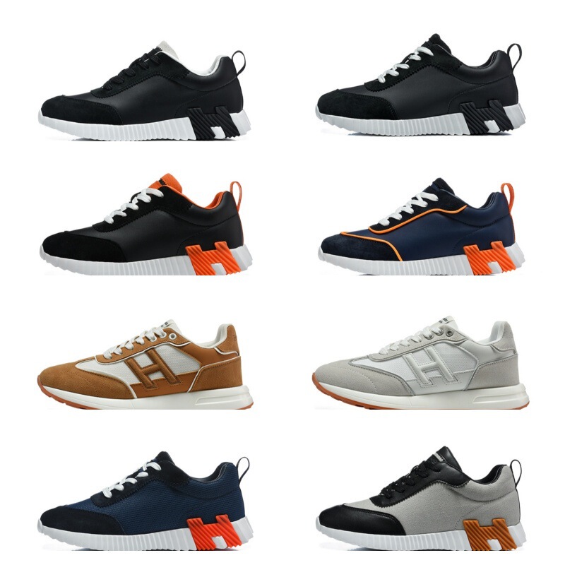 Cross-border European 2026 new H brand men's shoes, thick-soled, shock-absorbing running shoes, casual white sneakers, athletic shoes Cross-border European 2026 new H brand men's shoes, thick-soled, shock-absorbing running shoes, casual white sneakers, athletic shoes
