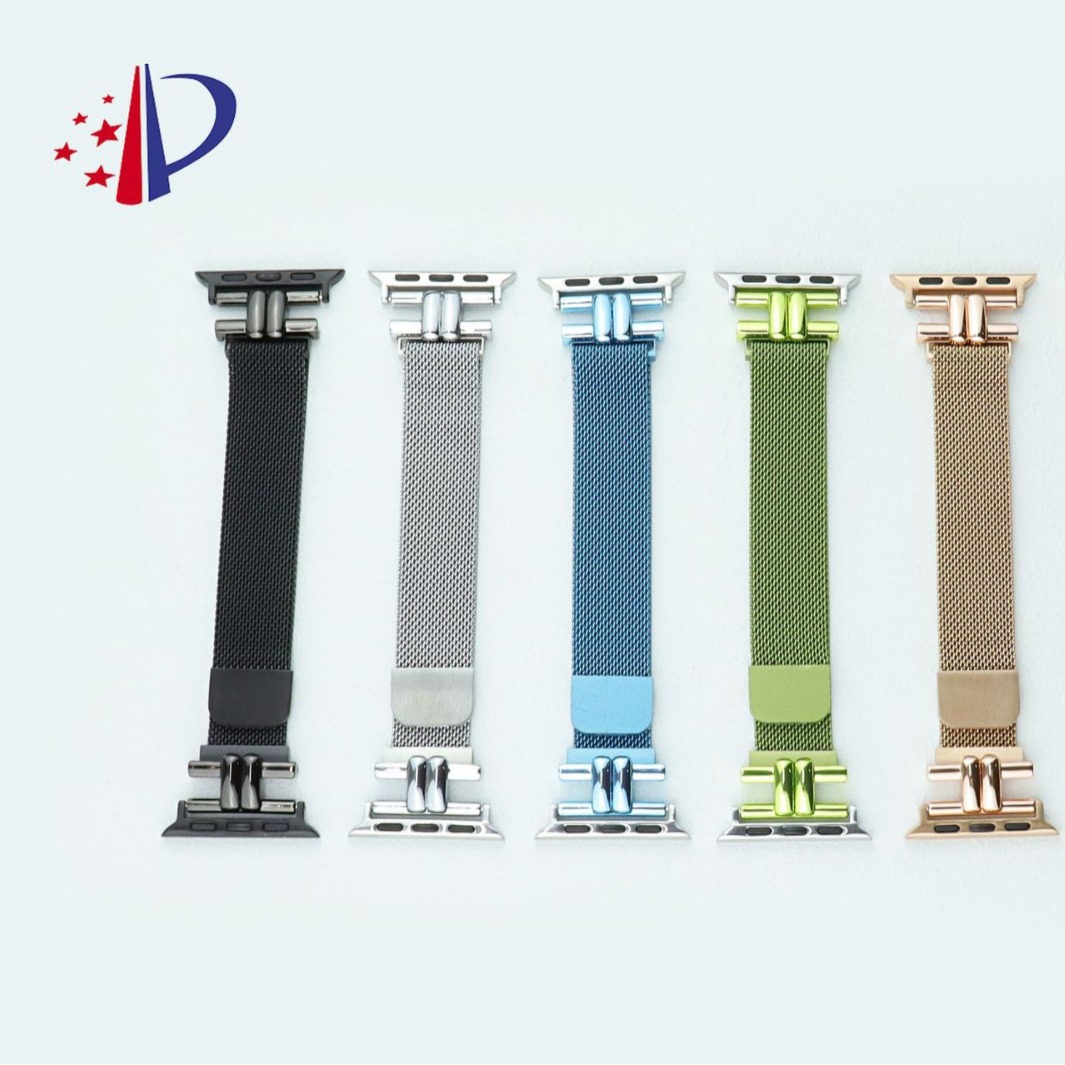 Suitable for apple Watch iwatch8 generation 765SE4321 double tube thin Milan magnetic nice strap