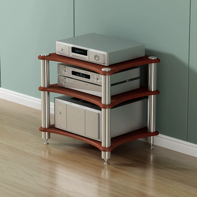 Cabinet Equipment, Audio Stand, Audio | Electric car big tripod - three-layers-of-teak-color
