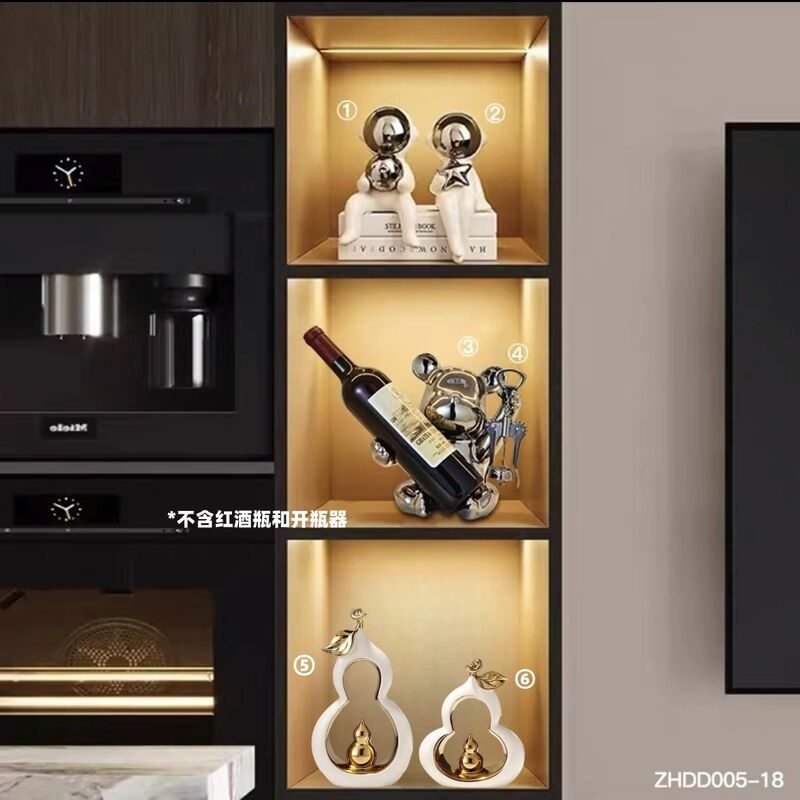 Violent Bear 赤ワインラック リビングルーム テレビキャビネット 玄関装飾 高級 新しいモダンな家庭用品|undefined