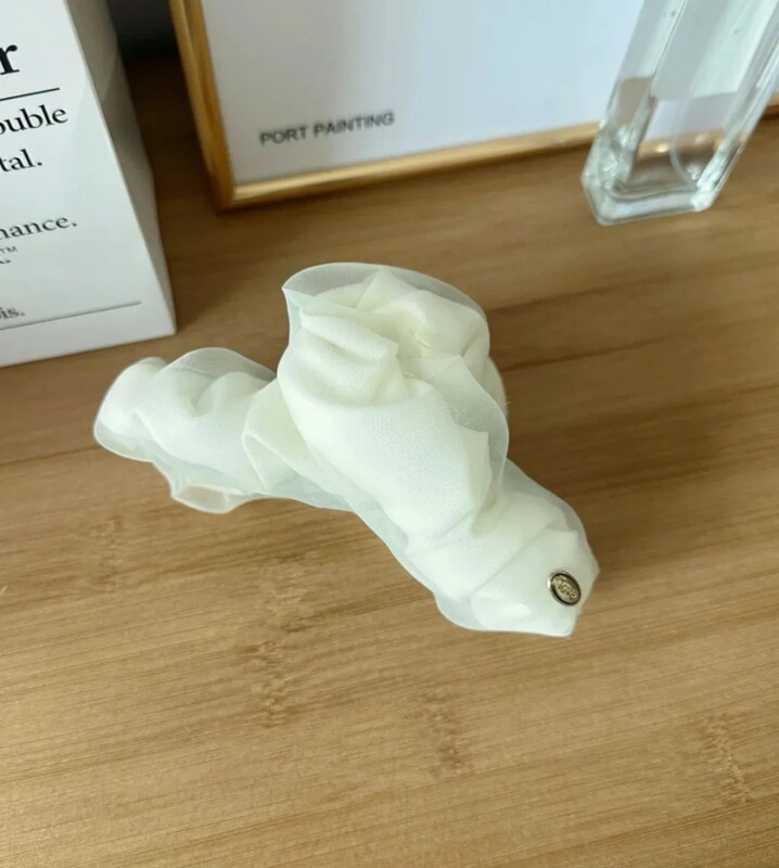 新款学院风格子三角抓夹撞色波点高级感鲨鱼夹后脑勺盘发夹头饰品|undefined