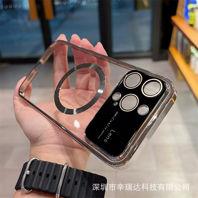 Чехол для телефона (Apple) совместим с iPhone 14 — магнитная беспроводная зарядка, защита камеры
