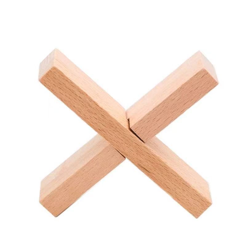 Cerradura de Kongming de juguete de madera para niños Cerradura de Kongming Cerradura de Luban Juego completo de embutir clásica de juguete de madera Cerradura de Kongming