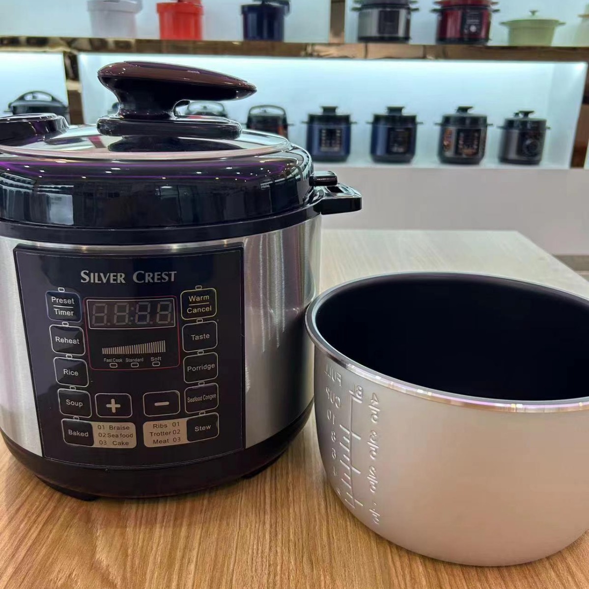 6L SILVER CREST Electric Pressure Cooker with Large Capacity for Cross-Border Shipping