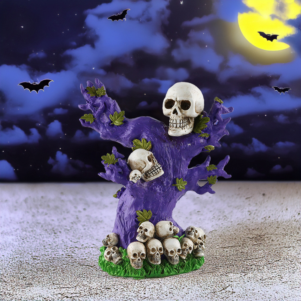  New Halloween Pumpkin Head Tree Essence Ornaments Creative Desktop Resin Trendy Play Atmosphere Arrangement Gift Ornaments