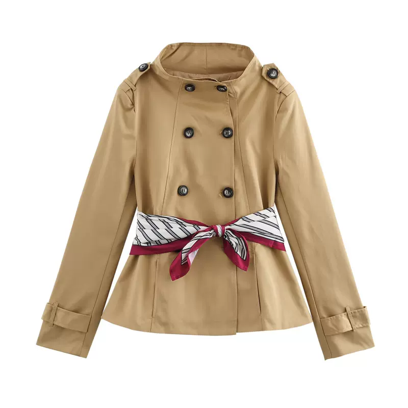 Кросс-бордер торговля, весной короткий шарф, trench coat, оптовая продажа, городской стиль