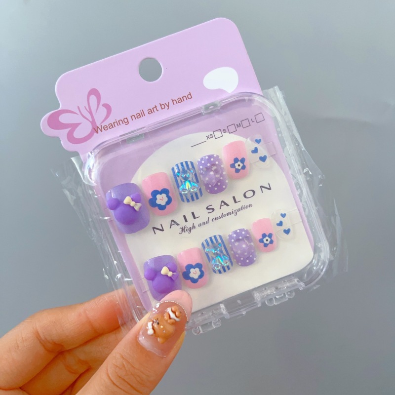 Niños que usan uñas niñas cortas 2025 nuevo estilo de alta sensación pegatinas de uñas no tóxicas y inodoras pegatinas de uñas especiales para niñas