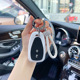 Model a smart 2-button (shell + diamond lanyard buckle) white