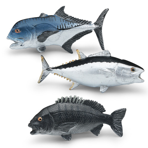 Cross-border simulation gold tuna red snapper yellowtail sea bream marlin perch salmon model ocean animal figurine