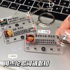 Jay周杰倫のアルバムの表紙の歌詞のキーホルダーinsの小衆のペンダントはファンの周辺の記念品を応援します。