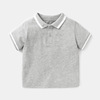 Children's overall, polo, short sleeve T-shirt, summer clothing, top for early age to go out, 0-3 years