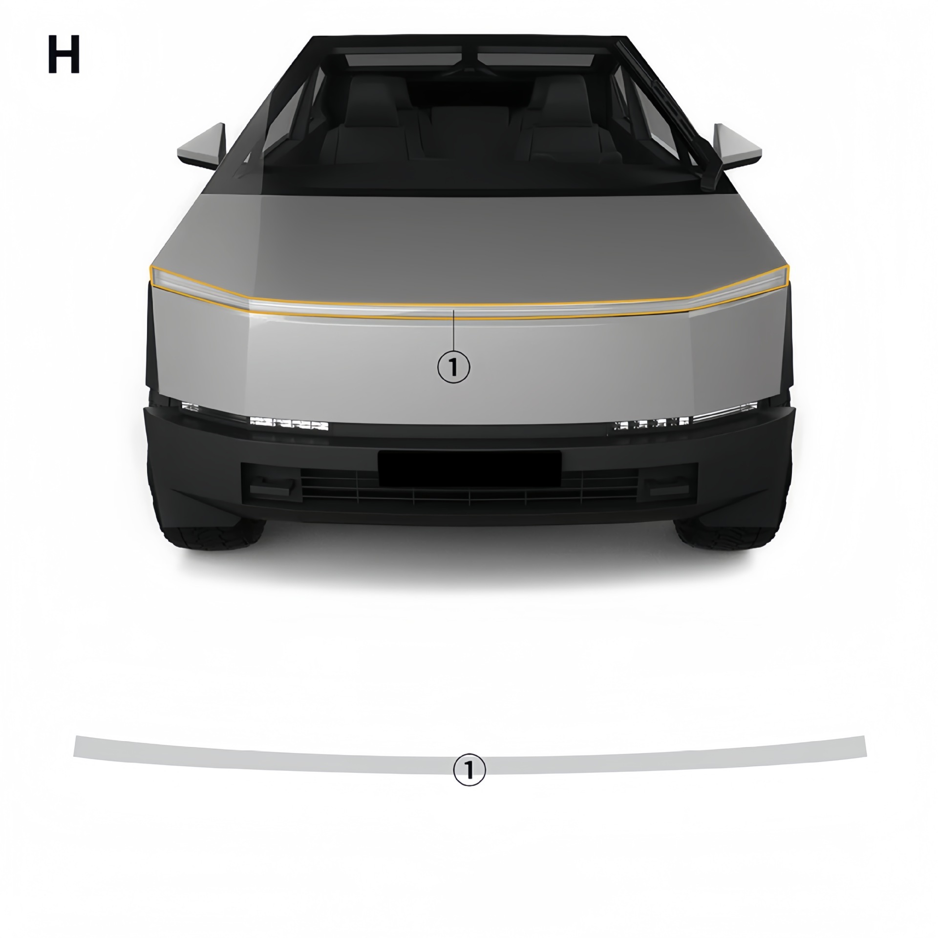 Cross-border Tesla pickup CybertruckTPU invisible car jacket full car paint mask protective film special car