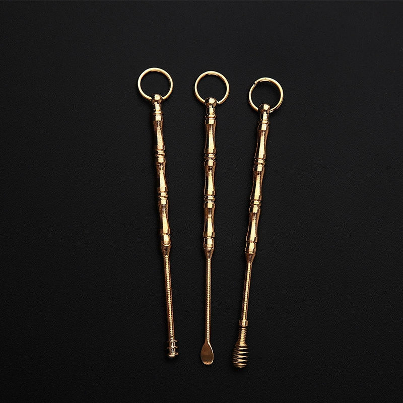 Brass old-fashioned ear picking, keychain for ears for nails