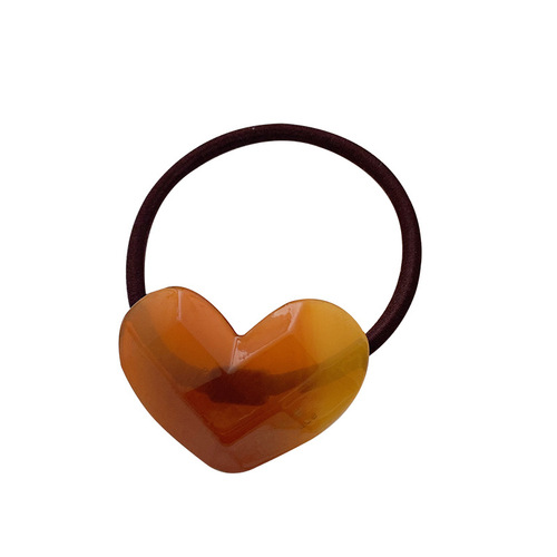 Dovi jewelry high-elasticity candy-colored acetic acid hair ring sweet heart-shaped hair rope ponytail rubber band jewelry on the back of the head