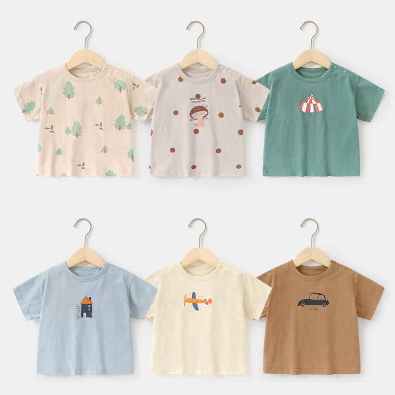 婴儿衣服休闲短袖T恤夏装男童女童宝宝儿童小童夏季半袖上衣Y8524